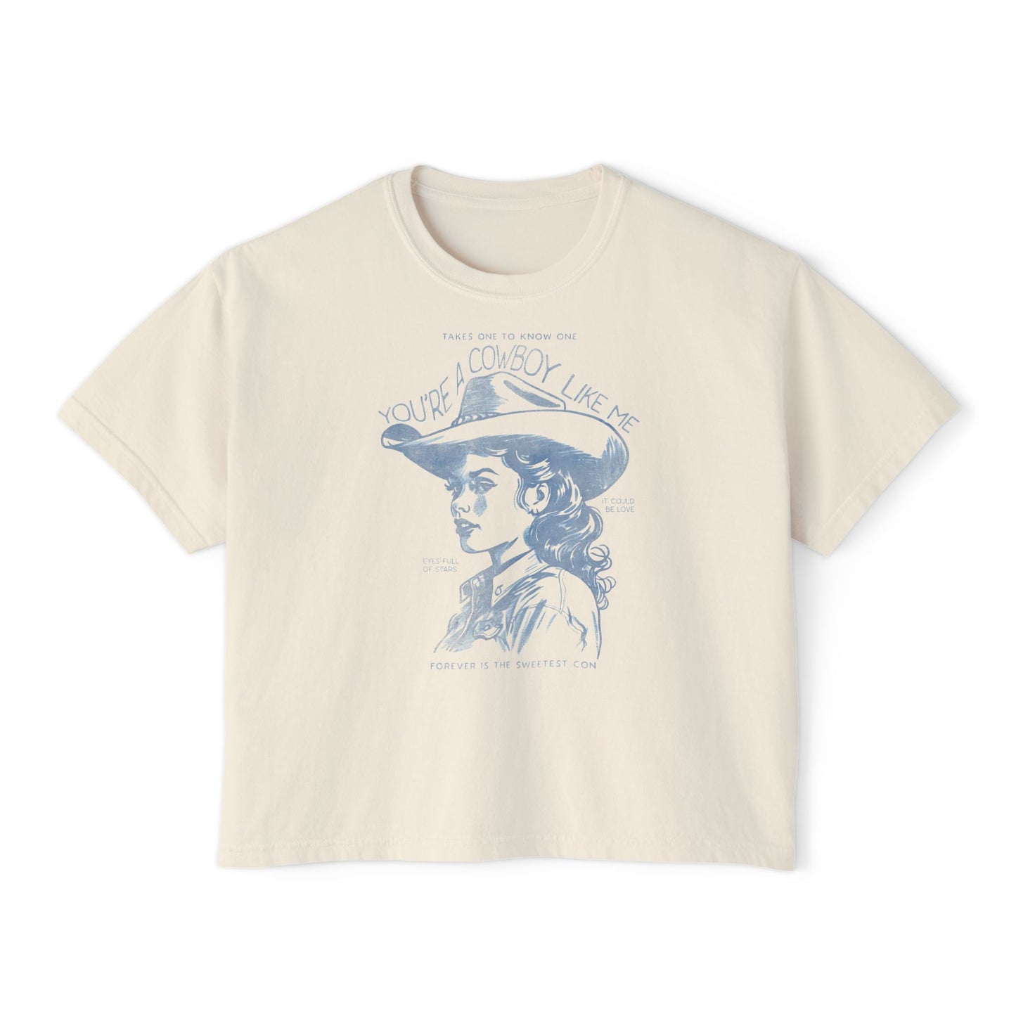 Cowboy like me crop tee