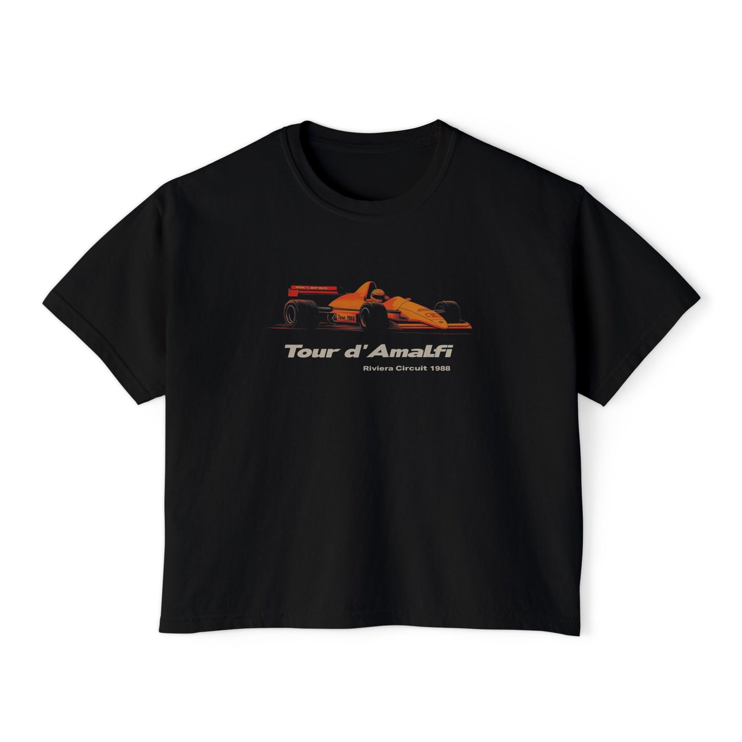 Amalfi Italy Race Car Crop Tee