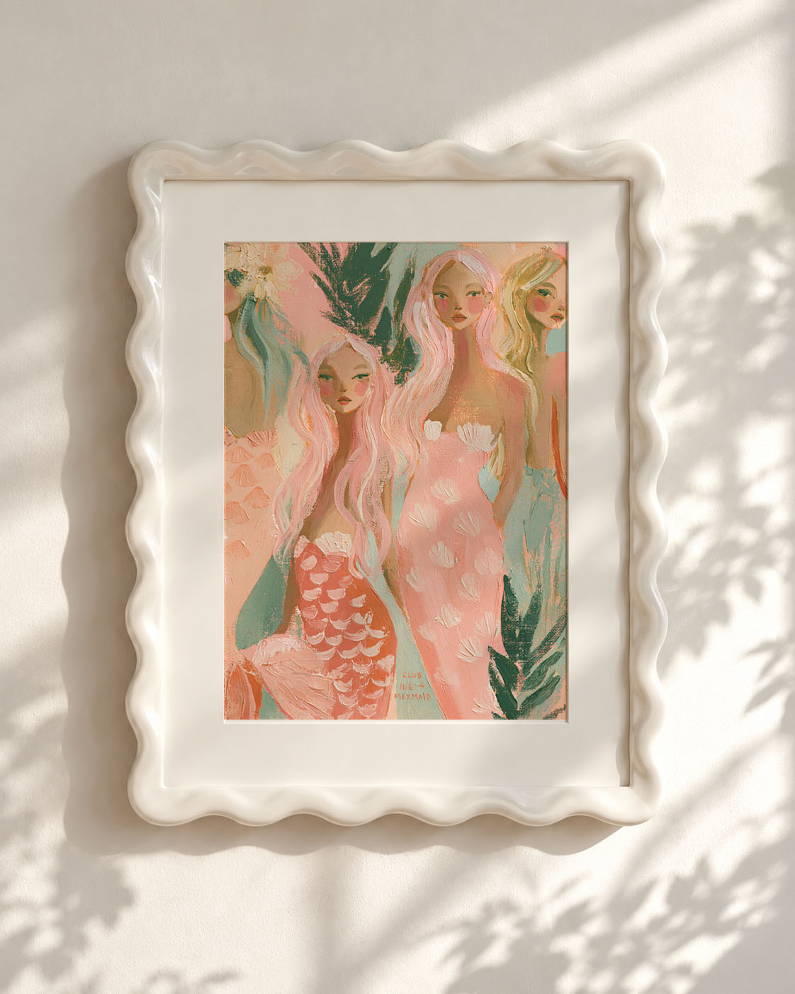 Club Mermaid | Pink Mermaid Art Print