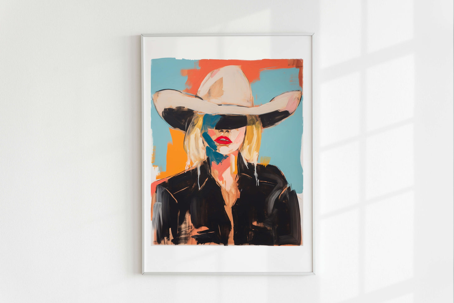 Abstract Cowgirl Painting Giclée Art Print