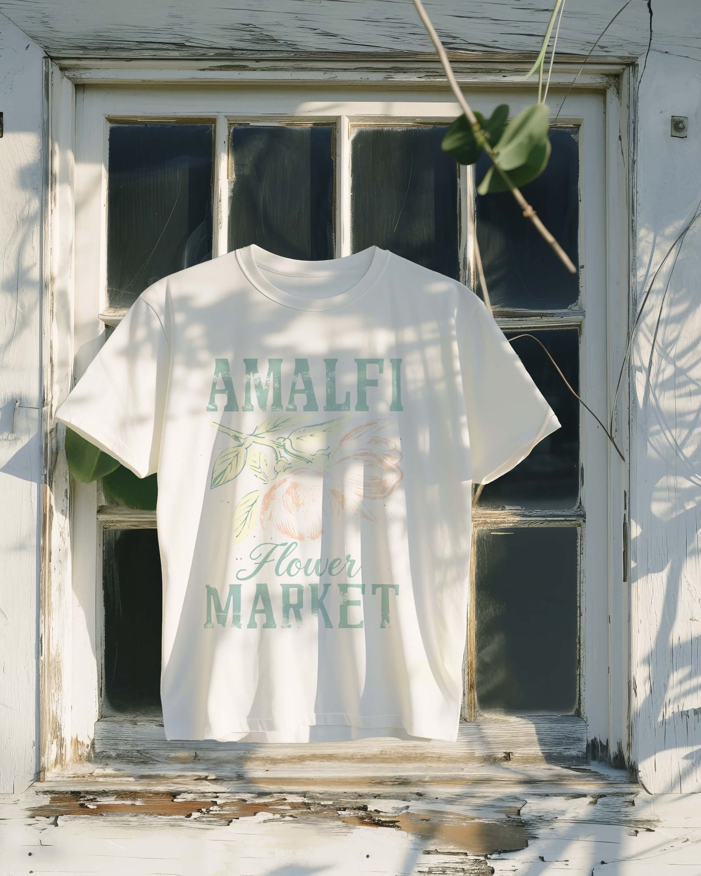 Amalfi Coast Italy Flower Market Graphic Tee