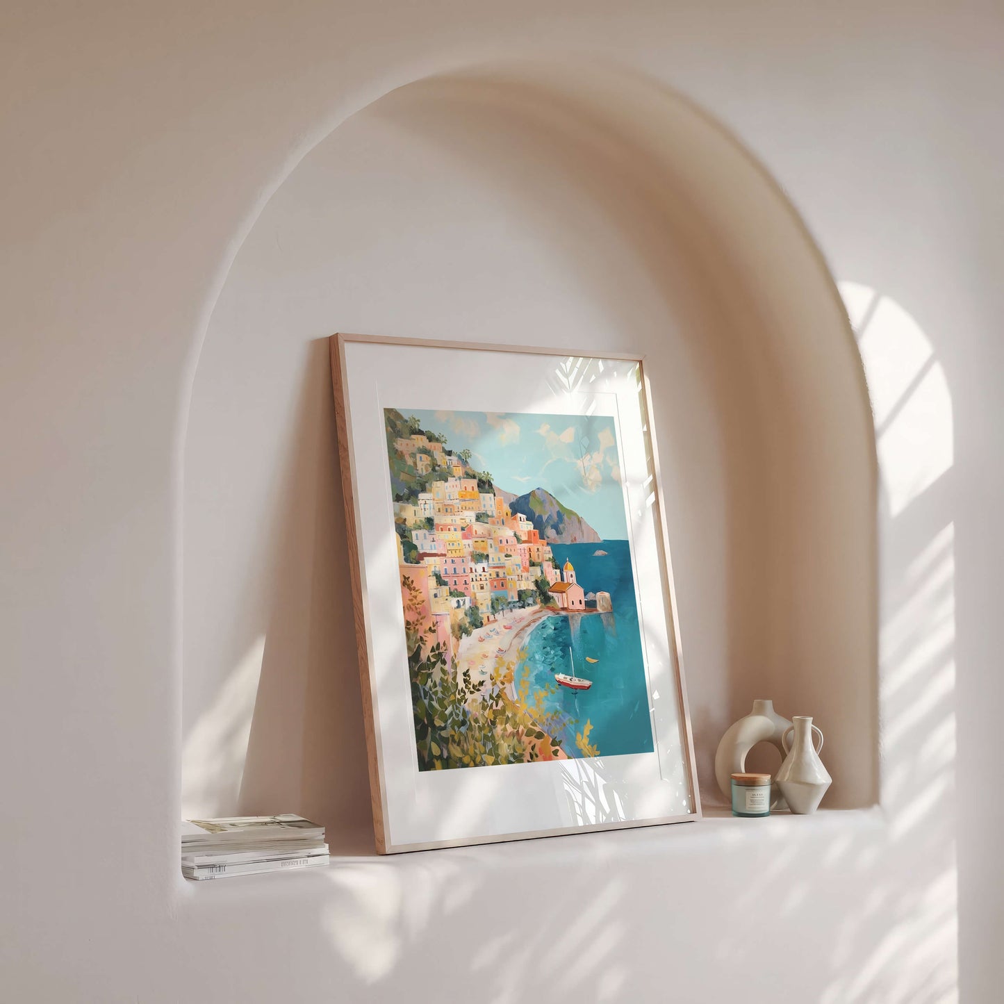Positano Amalfi Coast Italy Painting Art Print