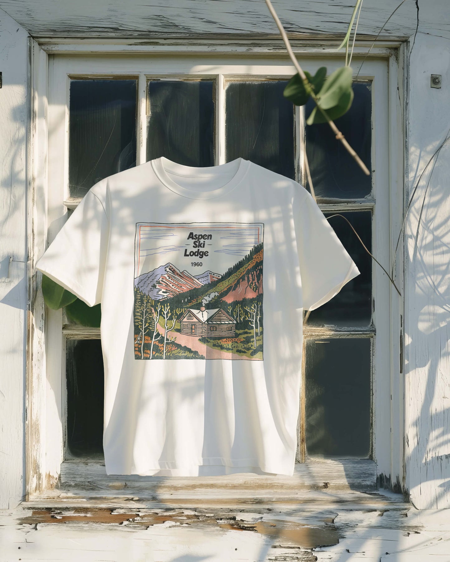 Aspen Colorado Ski Lodge Graphic Tee