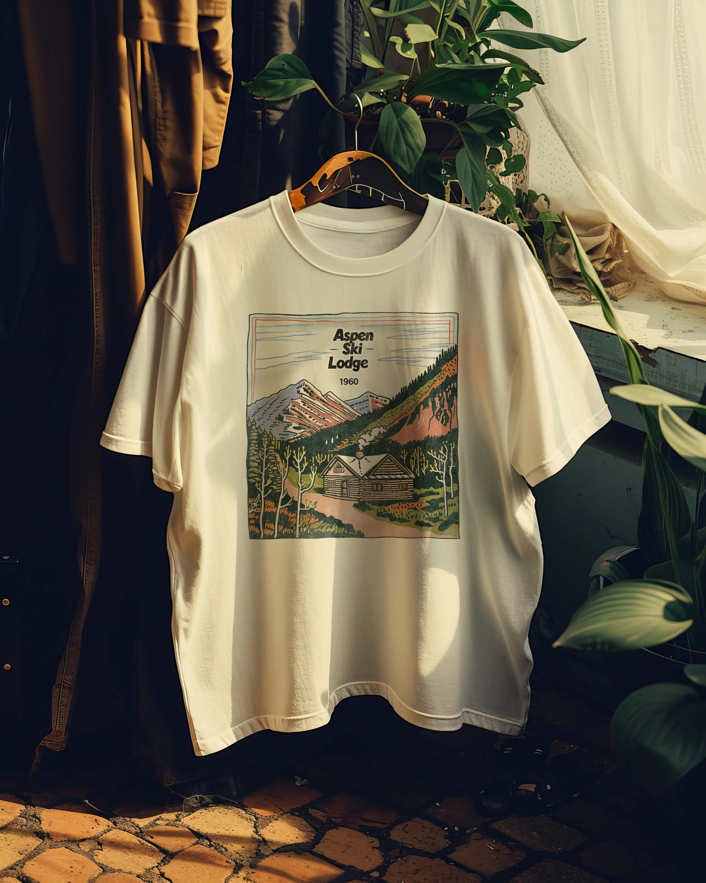 Aspen Colorado Ski Lodge Graphic Tee