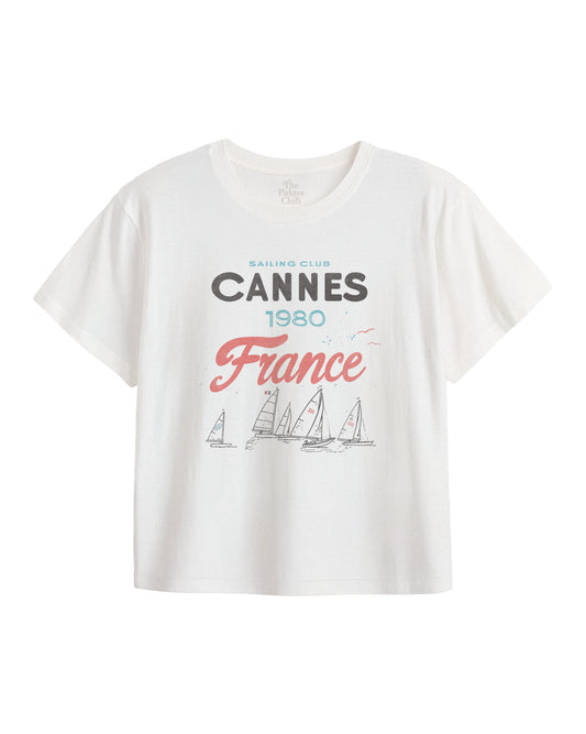 Cannes France Sailing Club Crop Tee