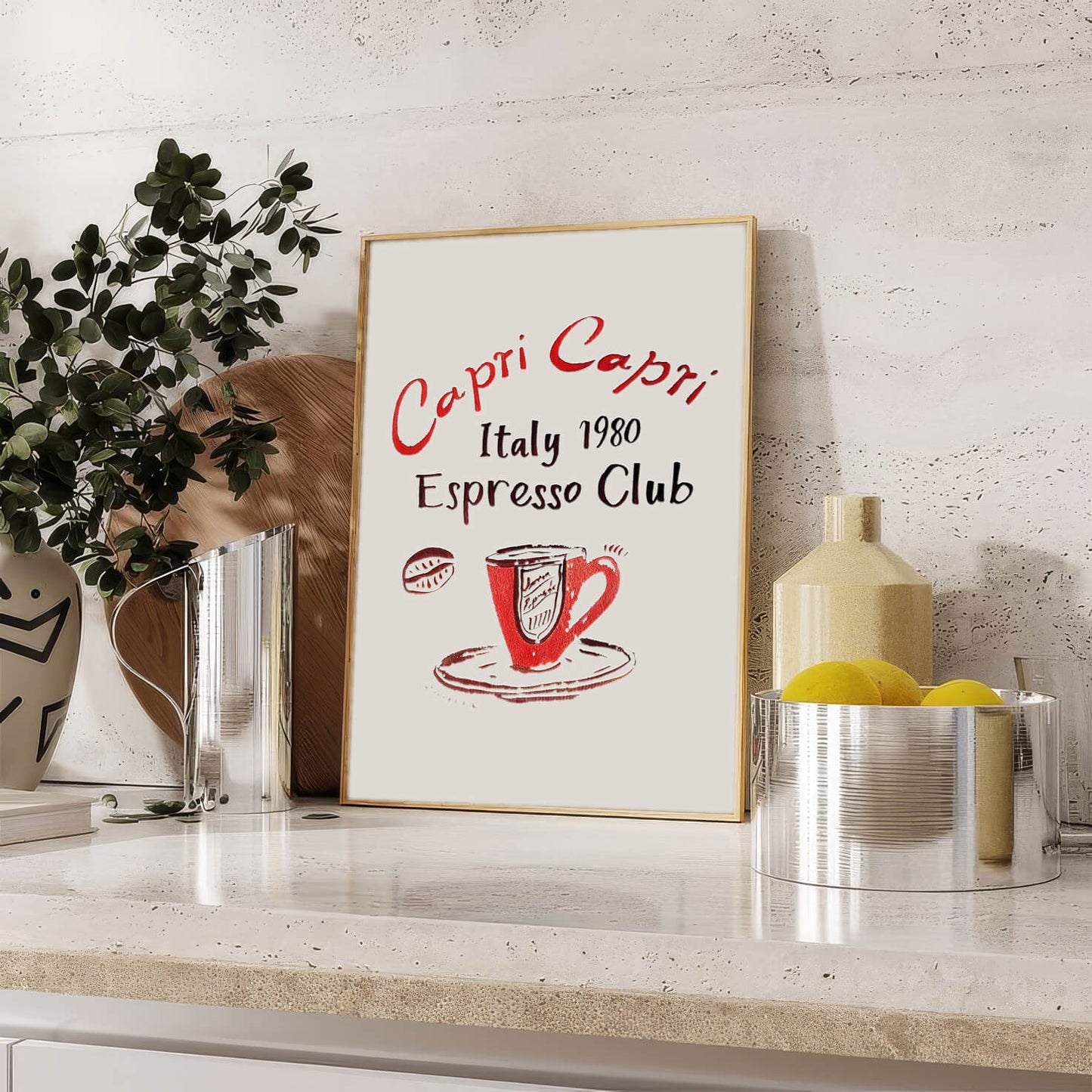 Capri Italy 1980 Espresso Club Art Print