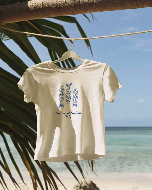 Sardines Fish Sardinia Italy Ribbed Baby Tee