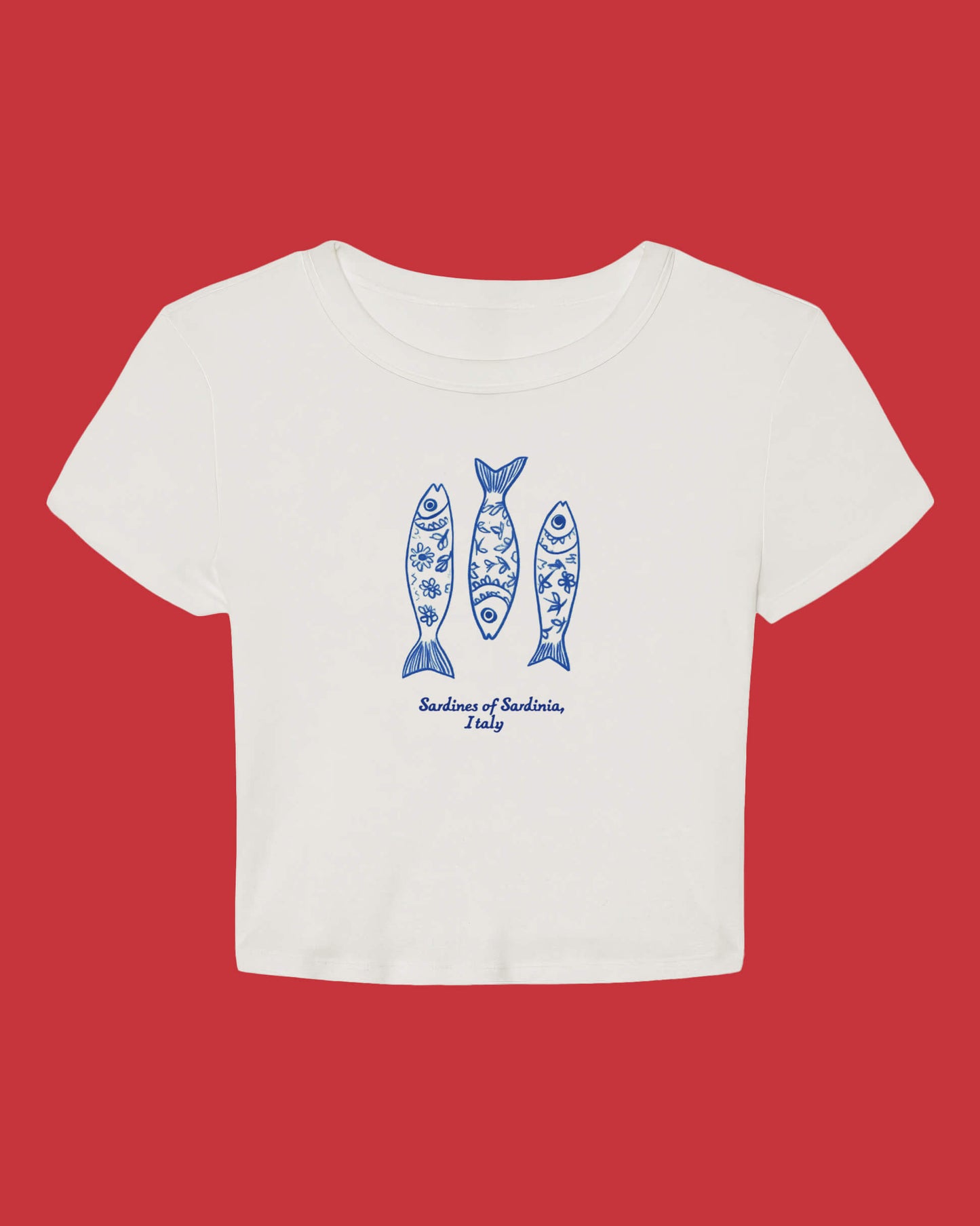 Sardines Fish Sardinia Italy Ribbed Baby Tee