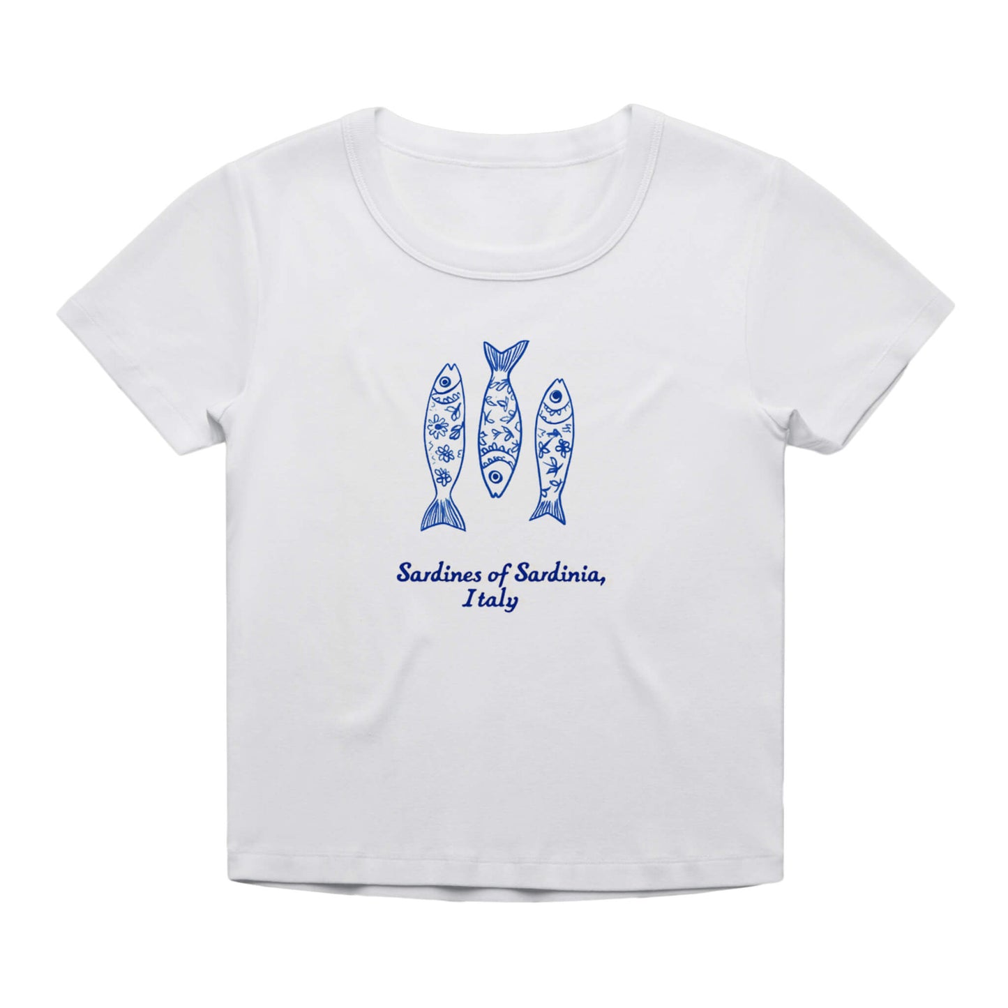 Sardines Fish Sardinia Italy Ribbed Baby Tee