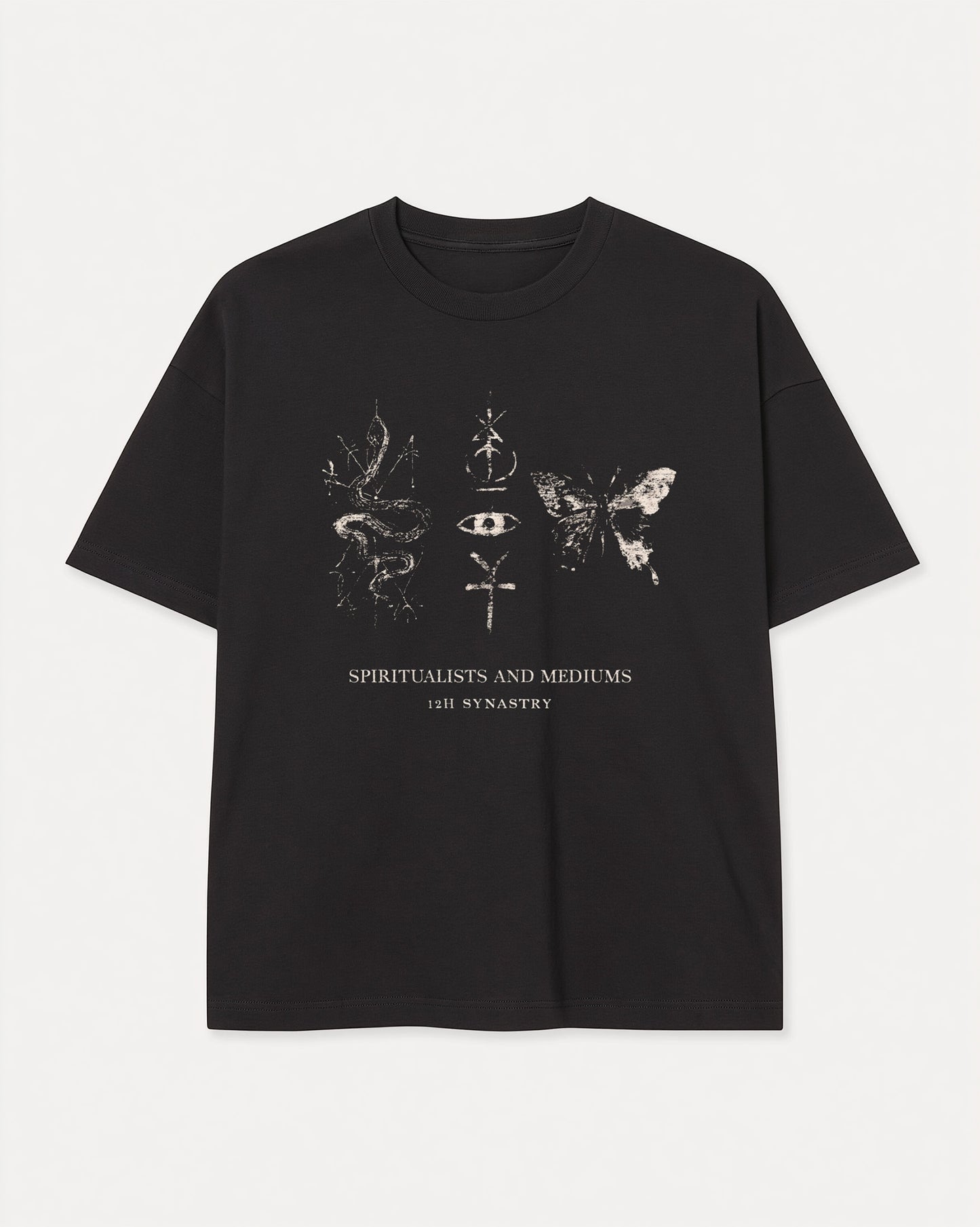 Spiritualist & Mediums Graphic Tee - 12H Synastry Oversized Boxy Shirt