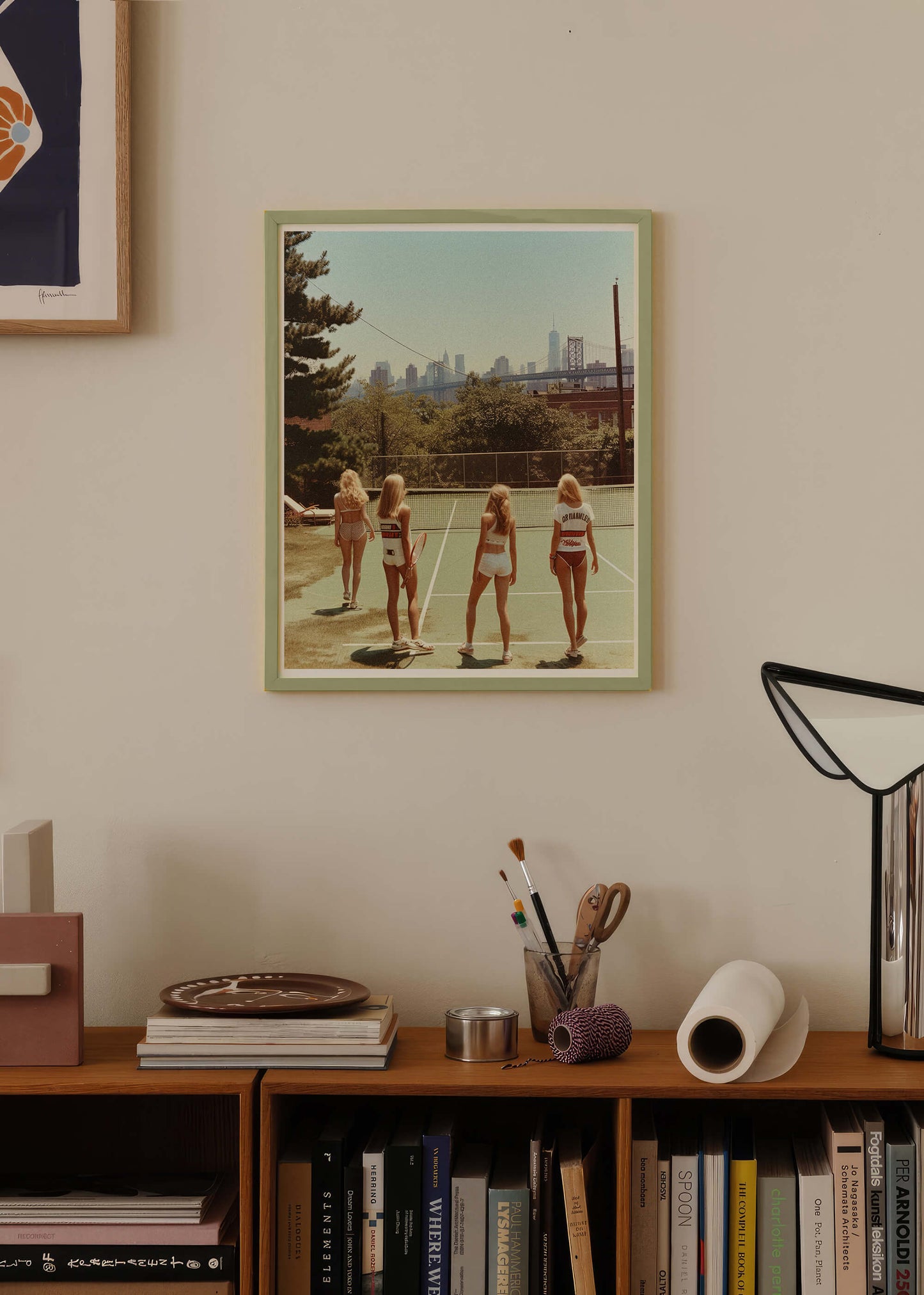 New York Tennis Court Girls Filmic Photo Print