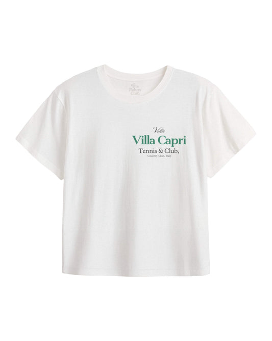 Villa Capri Italy Tennis Country Club Graphic Crop Tee