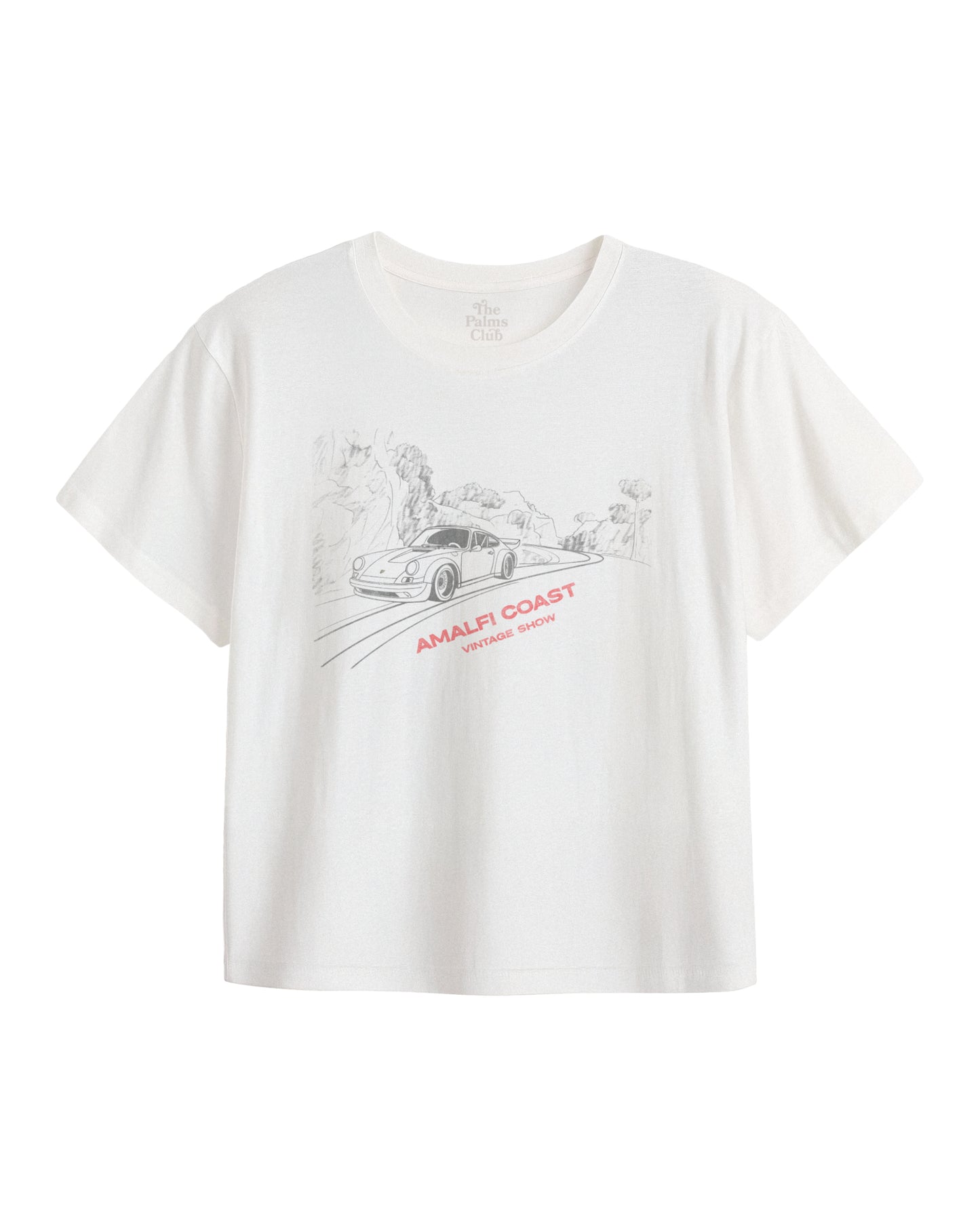Amalfi Coast Vintage Car Show Crop Tee