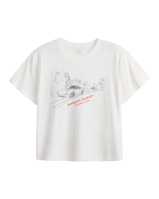 Amalfi Coast Vintage Car Show Crop Tee