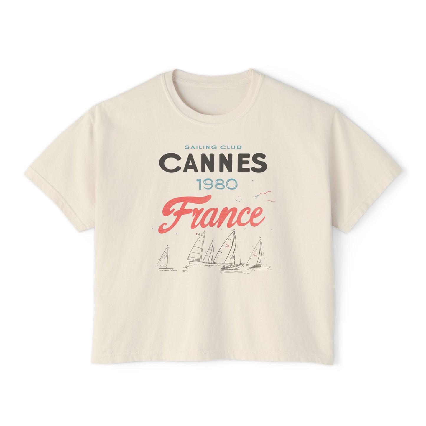 Cannes France Sailing Club Crop Tee