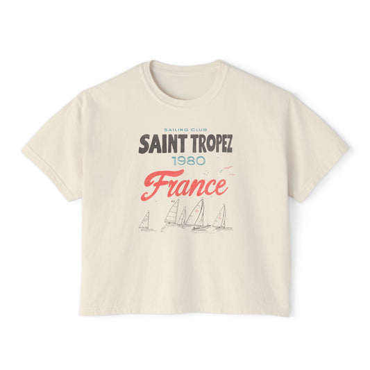 Saint Tropez Sailing Club Crop Tee