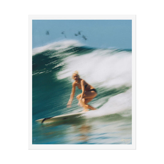 Surfer Girl Wave Film Photo Print