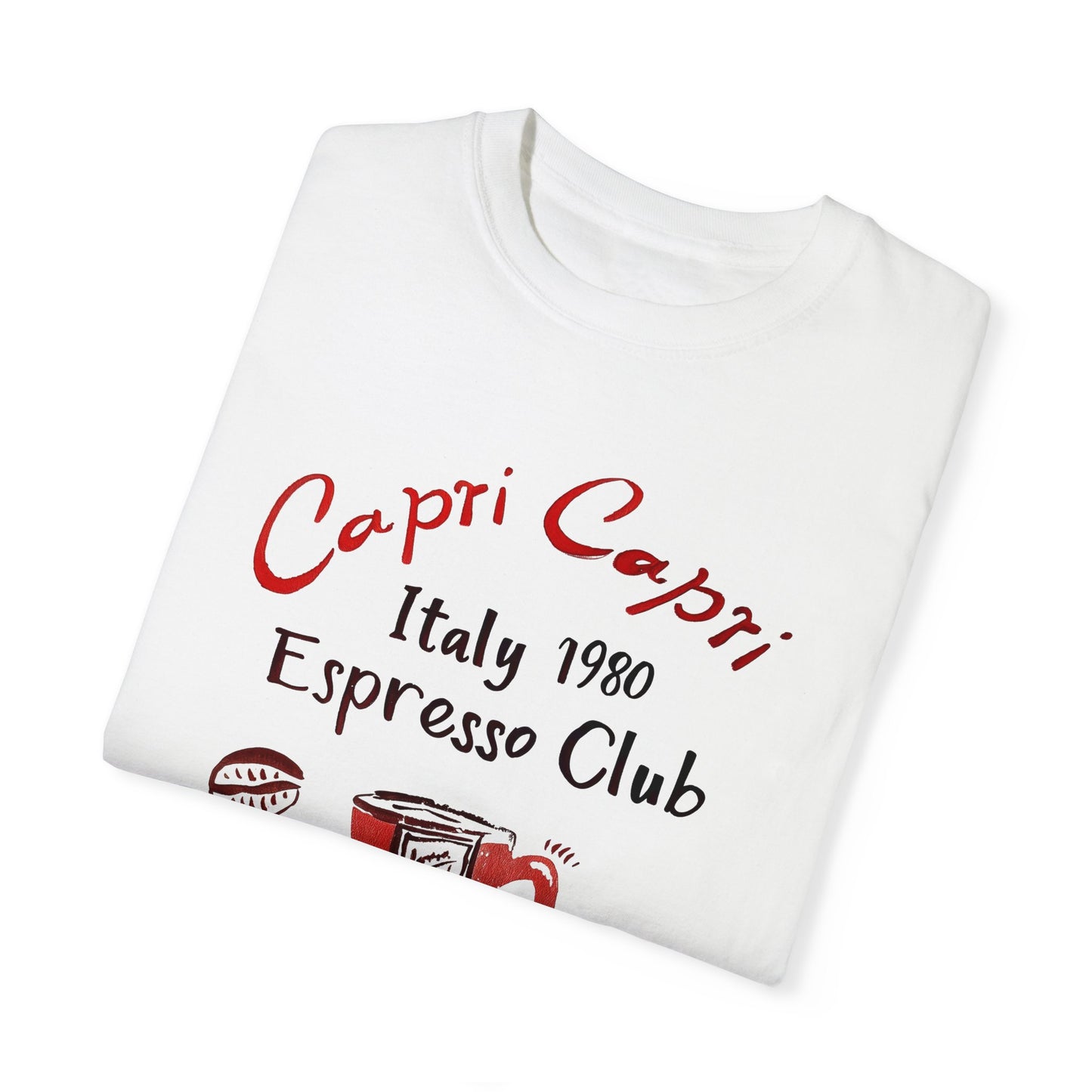 Retro Capri Italy Espresso Club Graphic T-Shirt