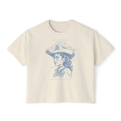 Cowboy like me crop tee