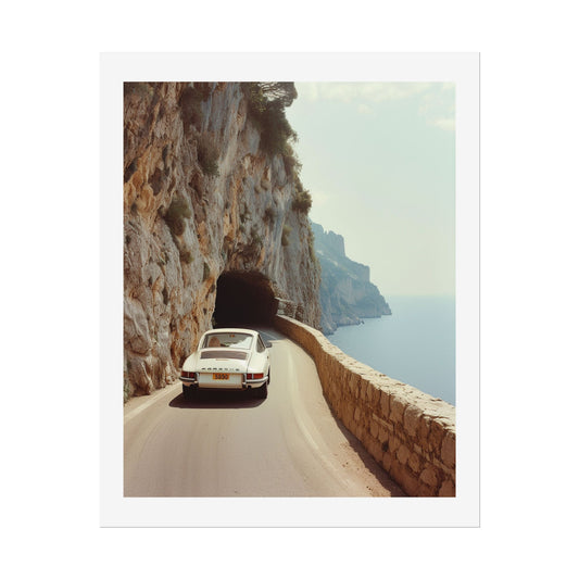 Vintage Porsche Riviera Drive Photo Print | Amalfi Coast Drive Photo Print