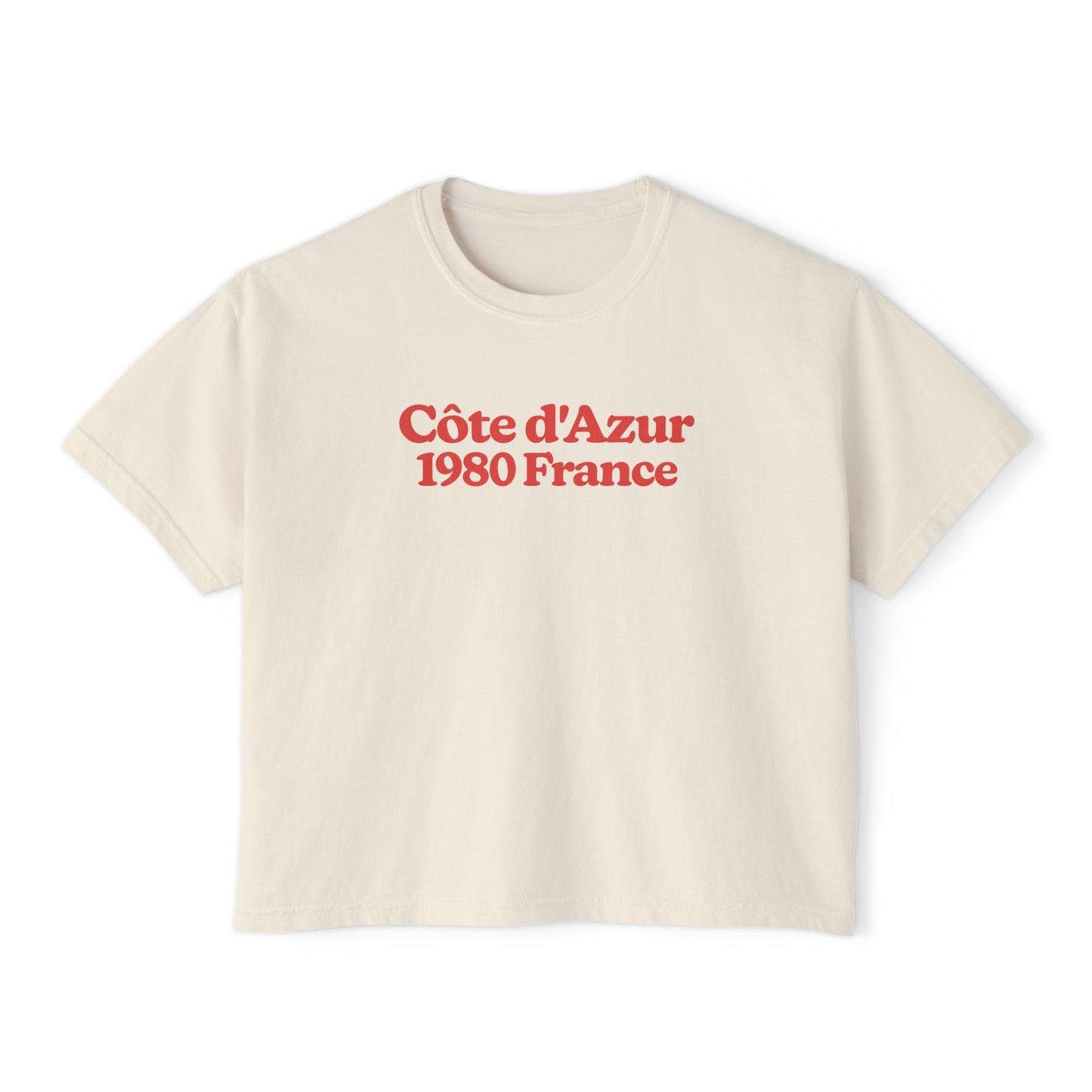 Côte d'Azur French Riviera 1980 France Crop Tee