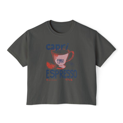 Capri Italy Espresso Club Crop Tee