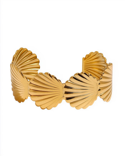 Gold Seashell Cuff Bracelet