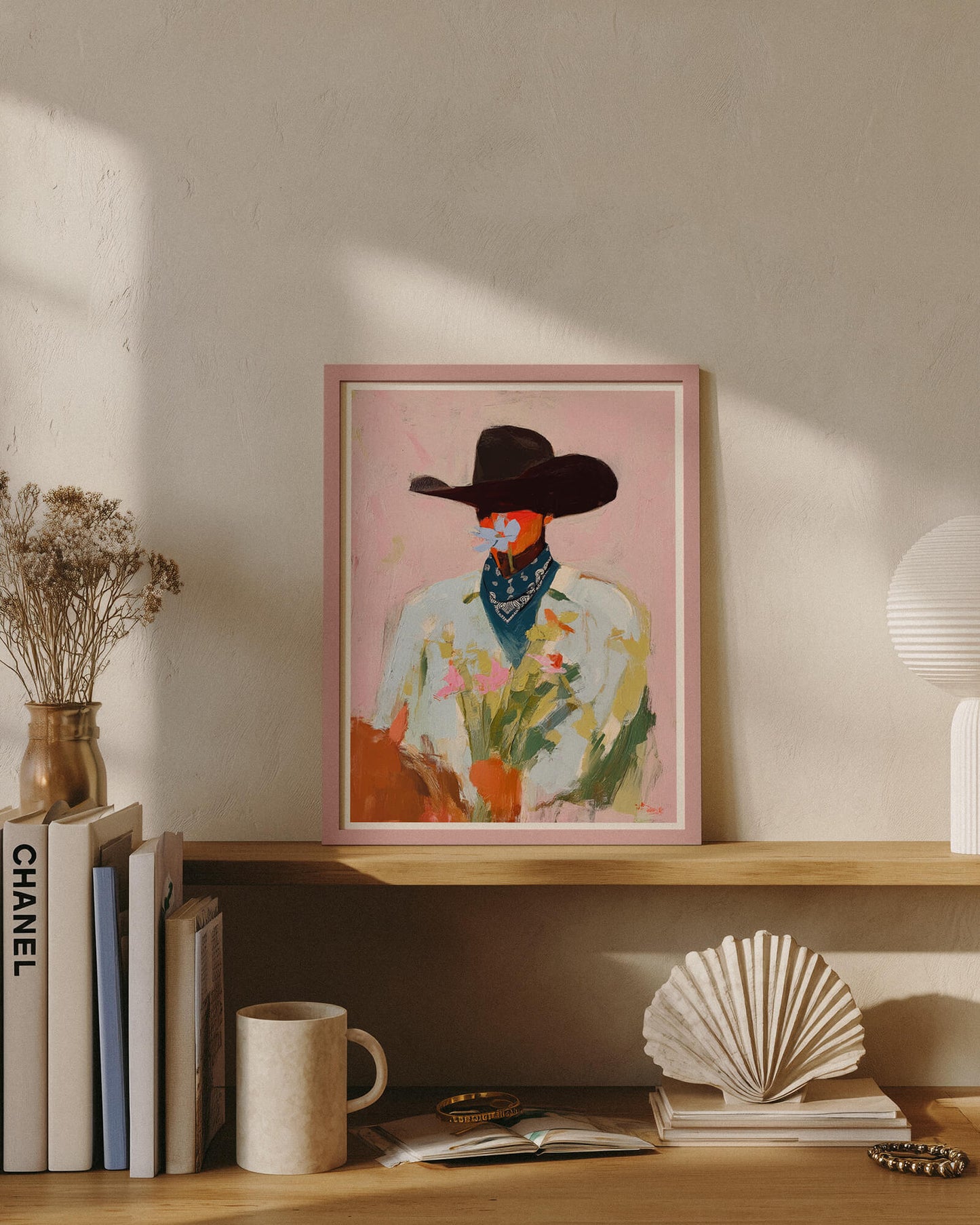 The Floral Cowboy Art Print