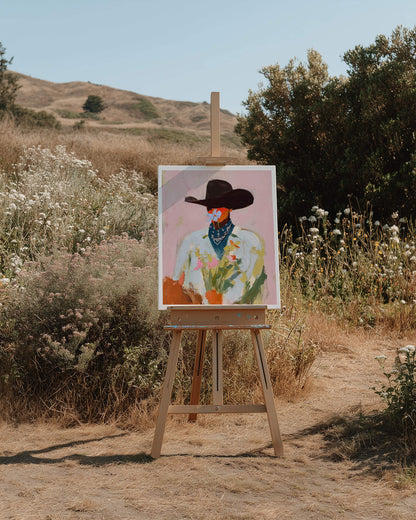 The Floral Cowboy Art Print