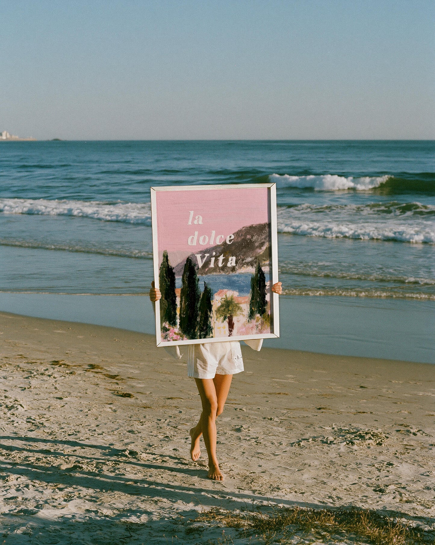 La Dolce Vita Coastal Art Print | Pink Amalfi Coast Art