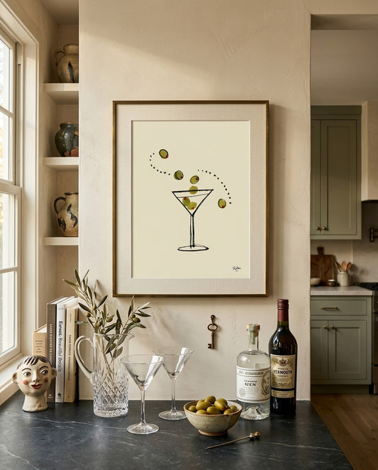 Olive Martini Art Print