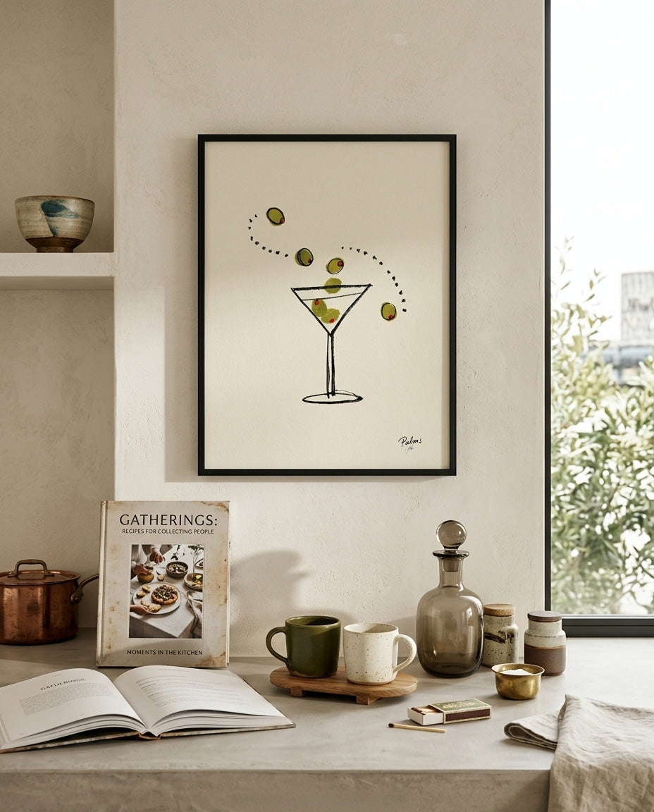 Olive Martini Art Print