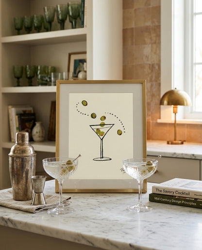 Olive Martini Art Print