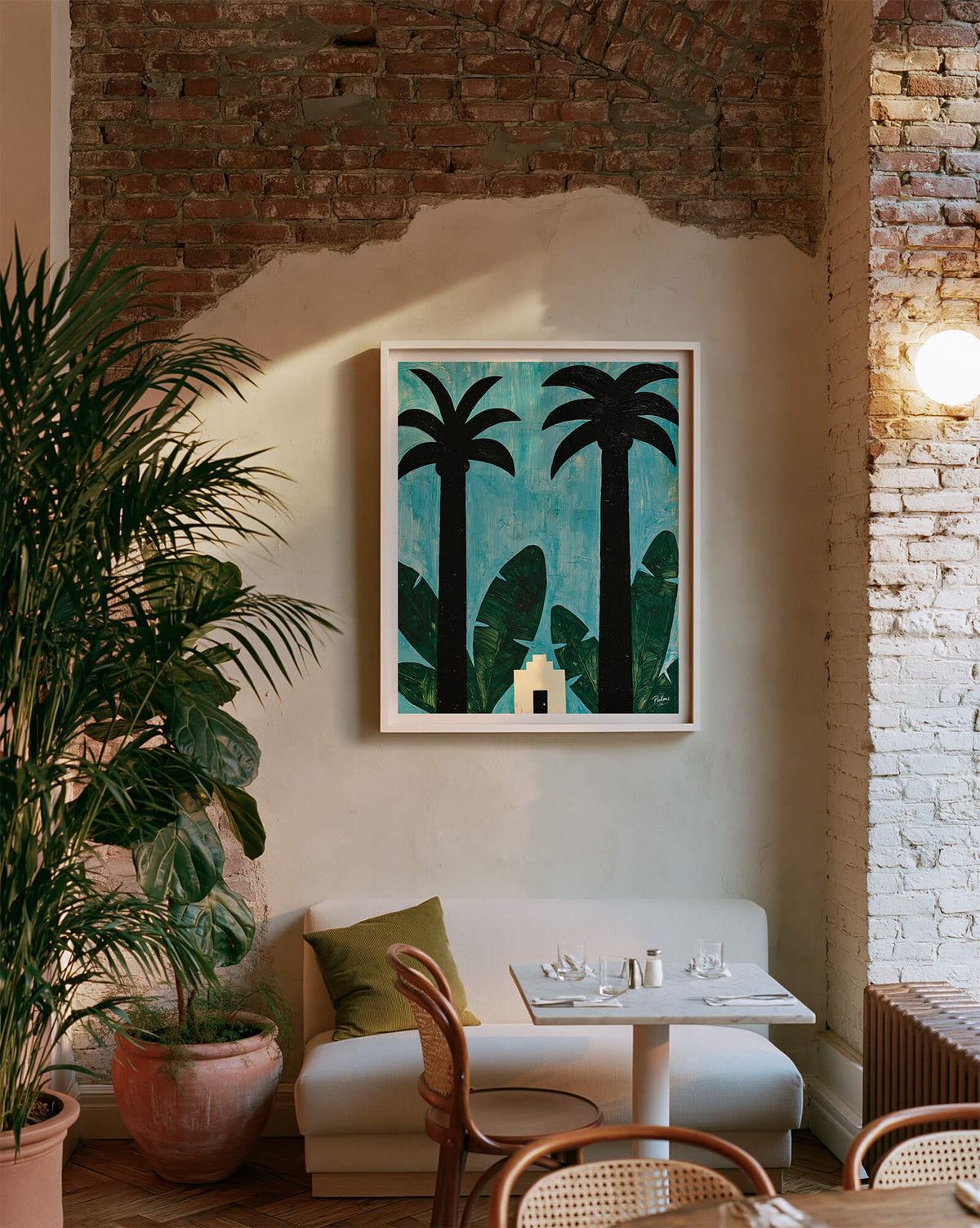 Tropical  Palm Tree Painting Art Print