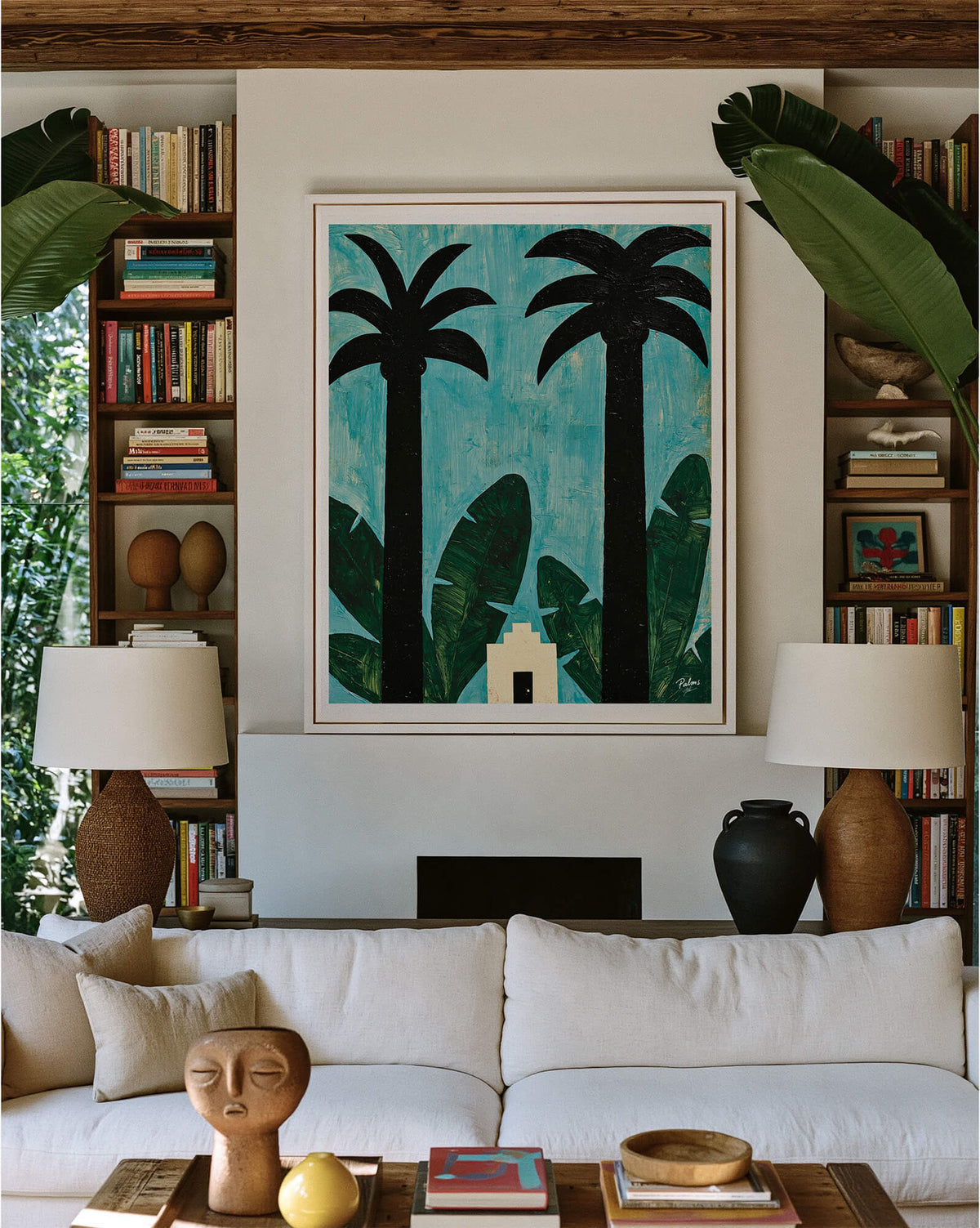Tropical  Palm Tree Painting Art Print