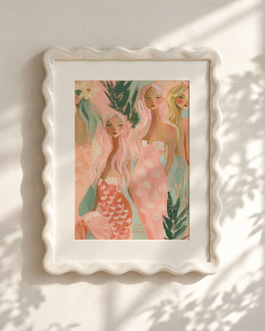 Club Mermaid | Pink Mermaid Art Print