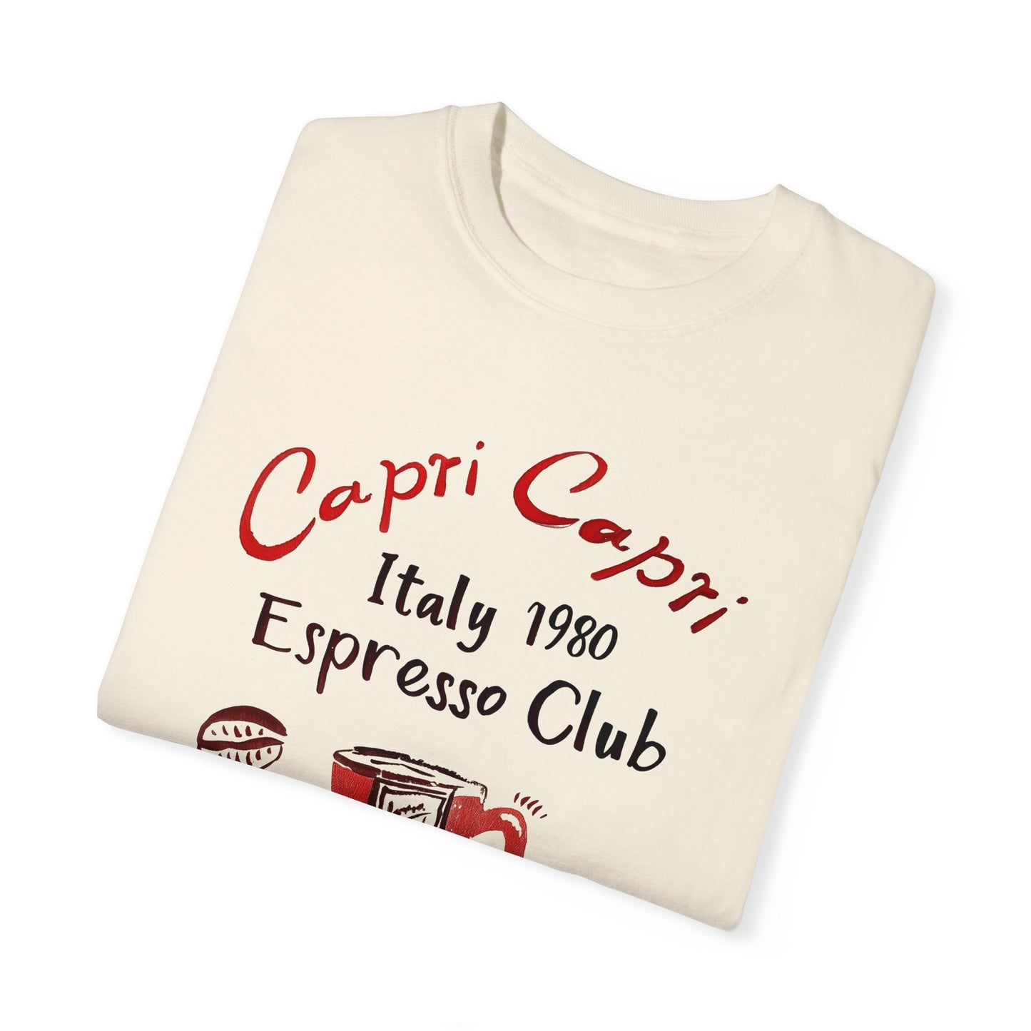 Retro Capri Italy Espresso Club Graphic T-Shirt