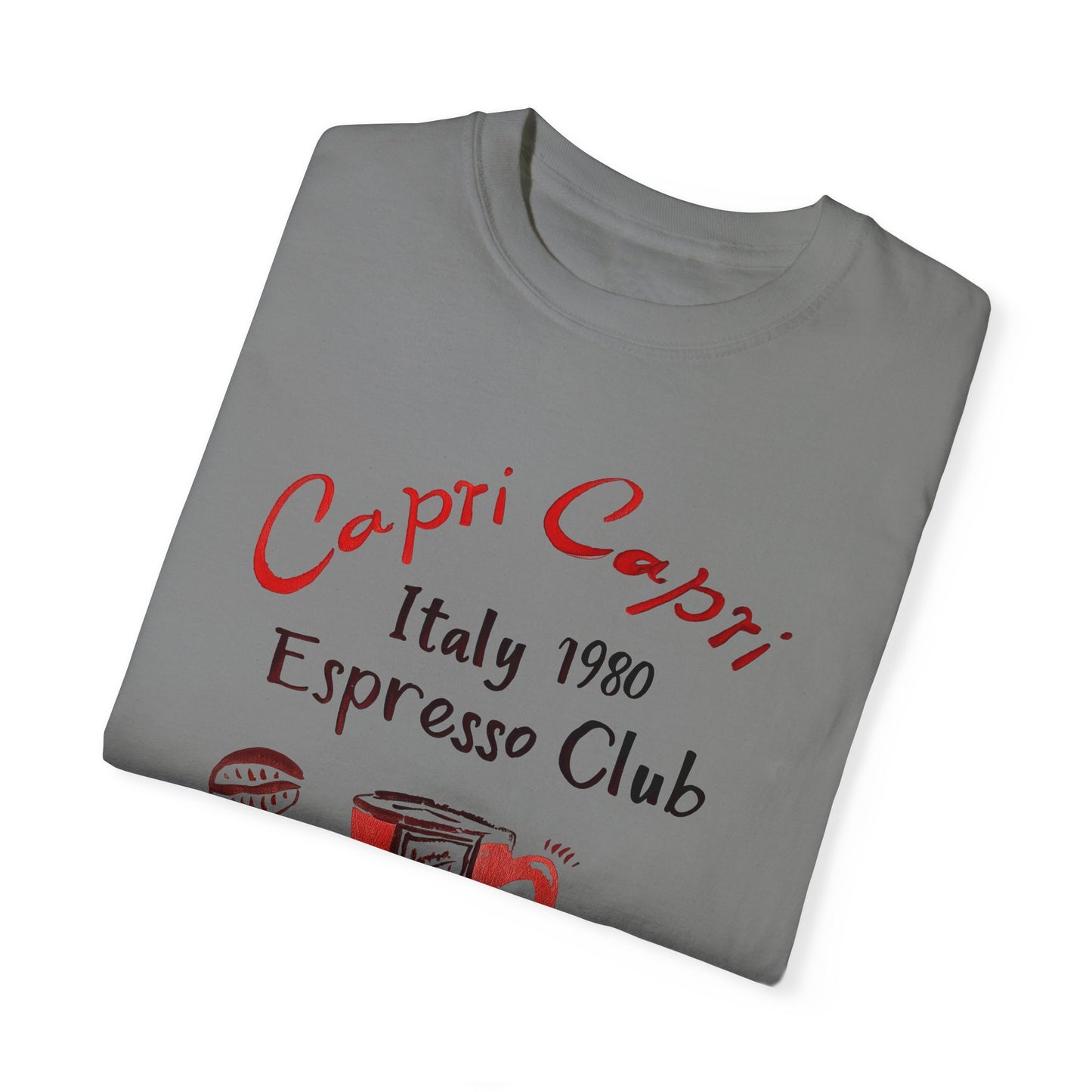 Retro Capri Italy Espresso Club Graphic T-Shirt