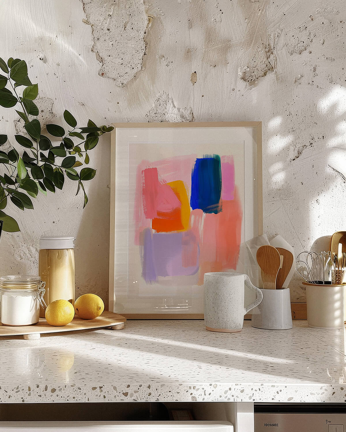 Aura of Summer Love Abstract Painting Art Print