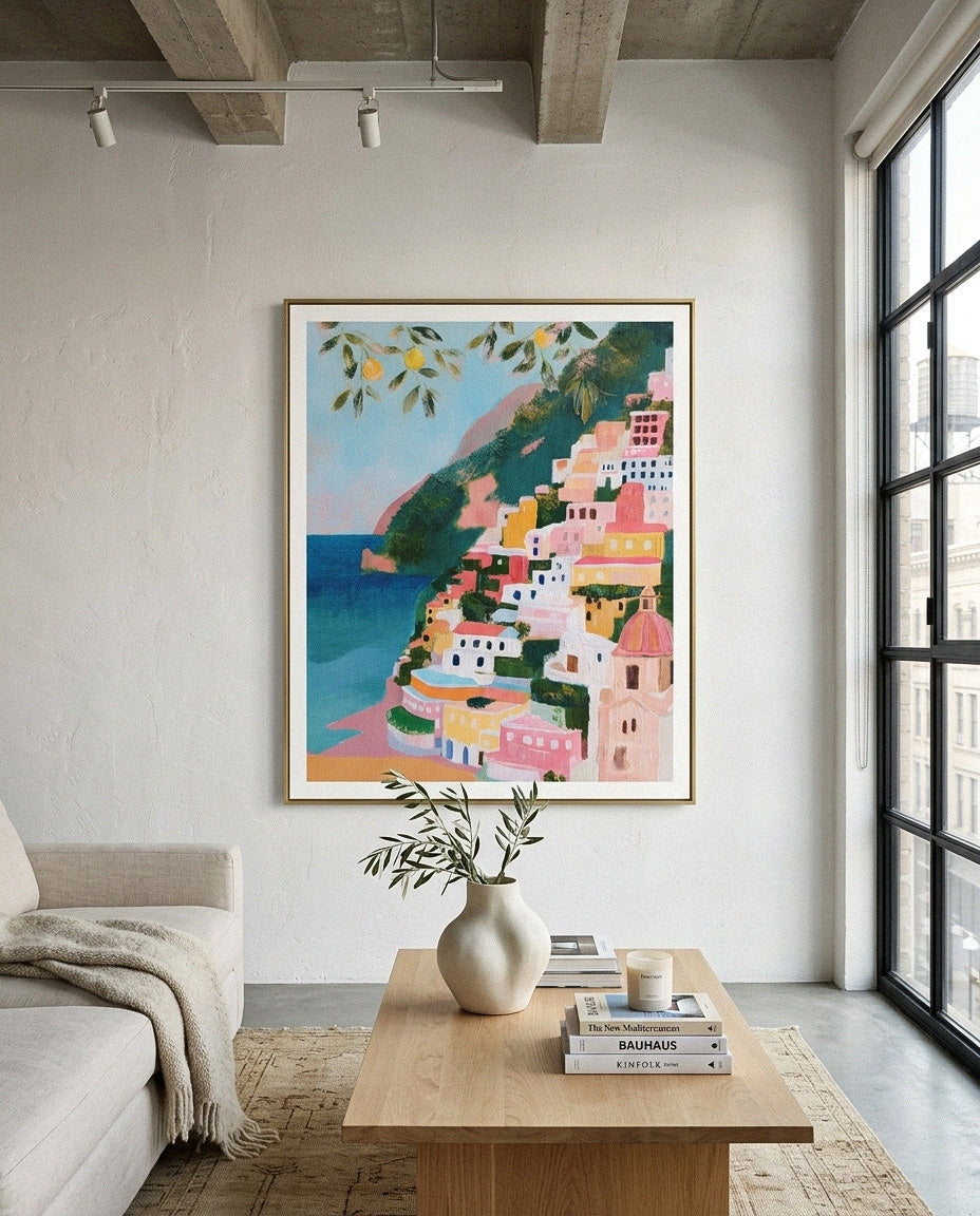 Positano Amalfi Coast Painting Art Print