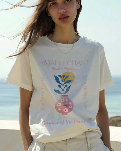 Amalfi Coast Flower Market Graphic Tee