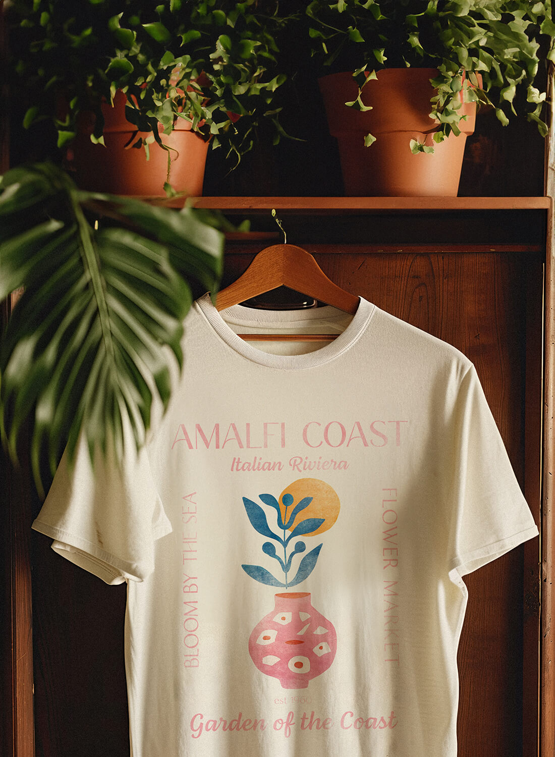 Amalfi Coast Flower Market Graphic Tee