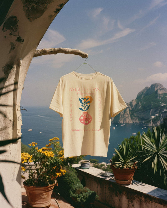 Amalfi Coast Flower Market Graphic Tee