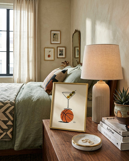 Basketball Martini Art Print