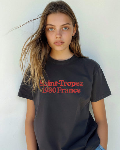 Saint-Tropez 1980 France Retro Graphic Tee