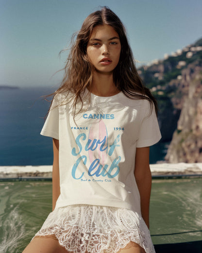 Cannes France Surf & Country Club Graphic Tee