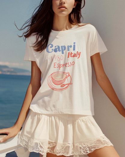 Capri Italy Espresso Club Graphic Tee