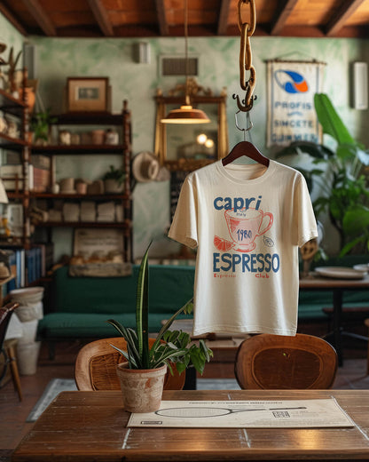 Capri Italy Espresso Club 1980 Graphic Tee