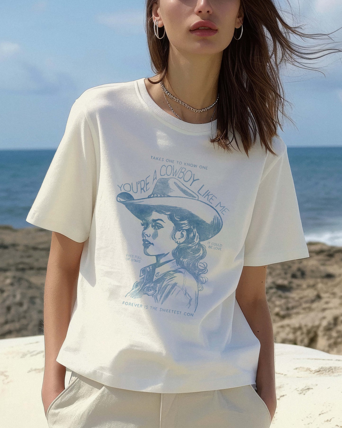 Cowboy Like Me Coastal Cowgirl Graphic Tee