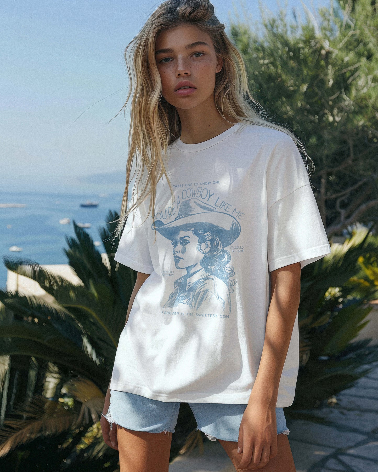 Cowboy Like Me Coastal Cowgirl Graphic Tee